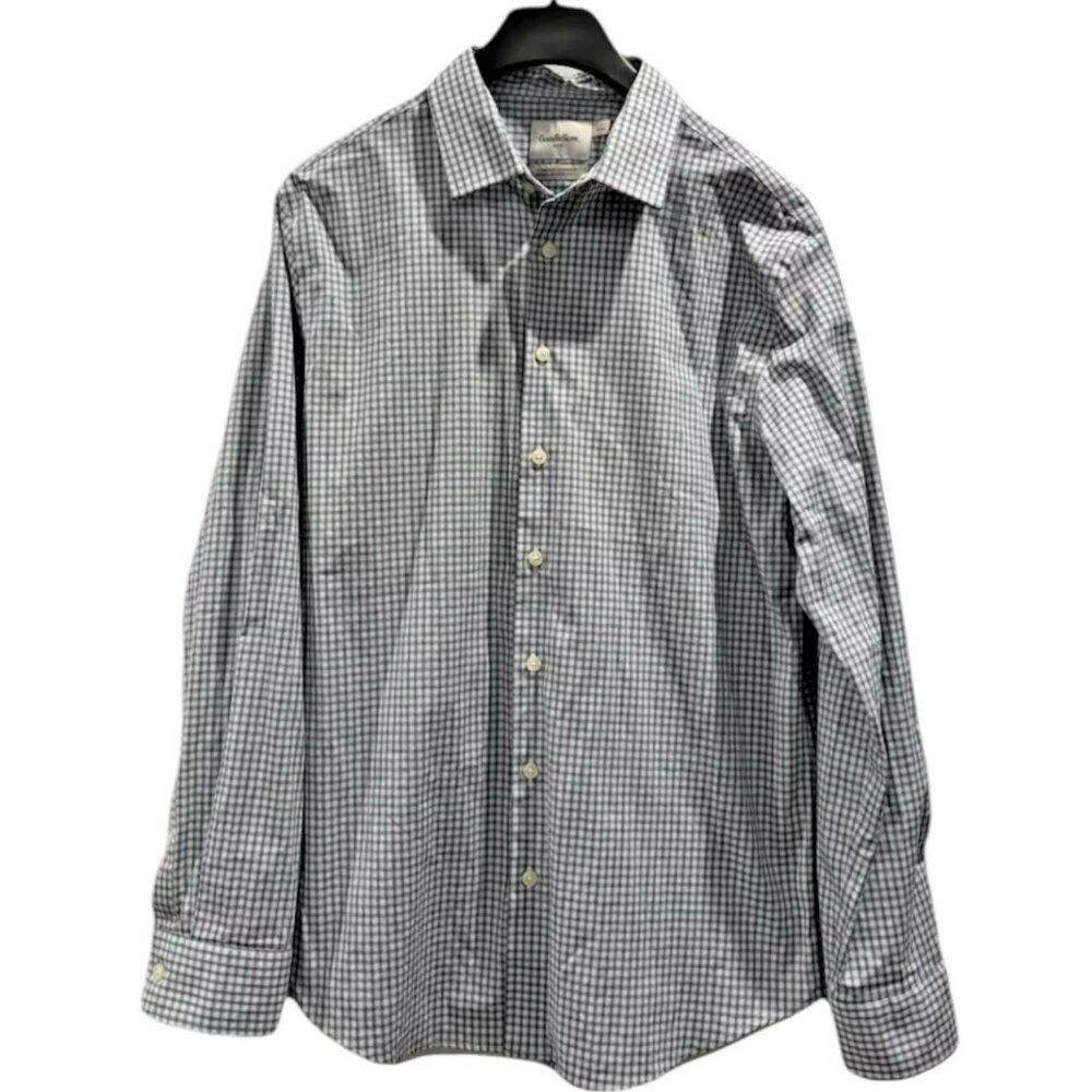 Goodfellow & Co Blue Gingham Button Down Shirt Size L Smart Casual Look